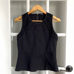 JCrew structured black tank